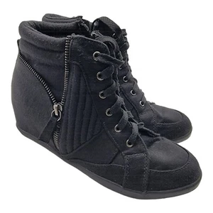justice Shoes Girls Size 7 boots with fashion zippers Black Casual - Picture 1 of 12