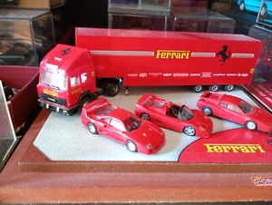 Herpa 1/87 Ferrari TEAM Iveco rosso + 5 Ferrari (F40+F50+TESTAROSSA+348+458) - Foto 1 di 3