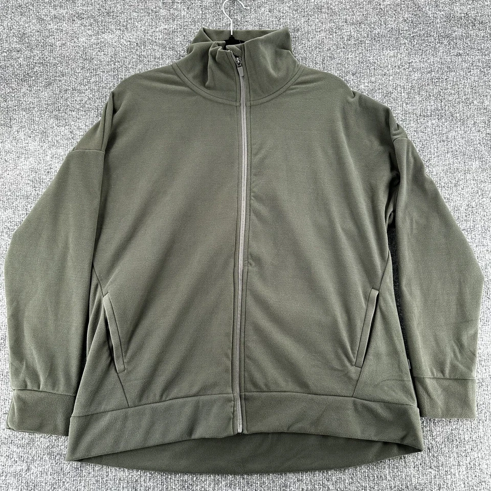 Mondetta Jacket Womens Extra Large Burnt Olive Cozy Fleece Full Zip Pockets - Image 1 of 4
