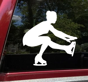 Ice Figure Skater Vinyl Decal V2 - Spin Artistic Skating Sport - Die Cut Stick - Picture 1 of 5