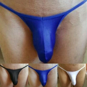 Slip perizoma uomo/uomo sexy schiena a T traspirante seta ghiaccio elasticizzato intimo - Foto 1 di 10