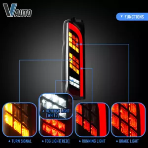 VLAND Rear Brake Lights For 2005-2018 Toyota Hiace LED Tail Lights Sequential - Foto 1 di 8