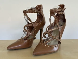 Zapatos de salón G BY ADIVINAR Farrell marrón con tiras para mujer talla 10 M - Imagen 1 de 9