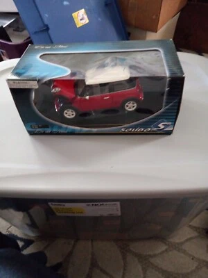 Solido  MINI COOPER New 2001 1:18 Die Cast Red w/ White Top New in box - Image 1 of 4