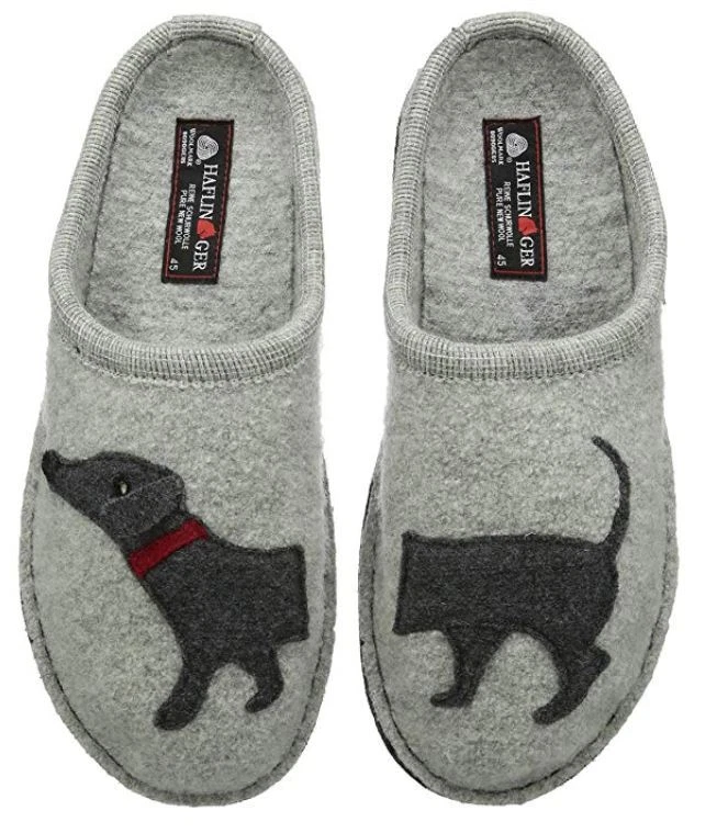 Zuecos Haflinger Perrito Perro Estilo Casa Mulas Lana Fieltro Zapatillas Mujeres NUEVO Rasguños Foto 1 de 1