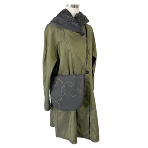 Mycra Pac Reversible Packable Raincoat & Tote Size XS S Black Olive Green USA - Picture 1 of 12