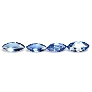 Certified 0.95ct Natural Ceylon Blue Sapphire VVS Clarity Marquise Matching Set - Picture 1 of 3