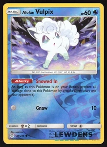 Alolan Vulpix - 39/236 - Reverse Holo Common - Cosmic Eclipse - Pokemon Card - Picture 1 of 2