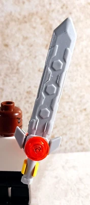 New LEGO Nexo Knights Sword Neon Orange Both Sides Hexagonal Design Unique - Image 1 of 2