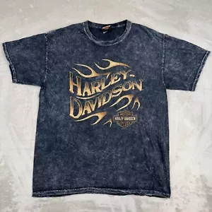 Vintage Harley Davidson Woodstock New York Herren L Acid Wash Motorrad T-Shirt - Bild 1 von 6