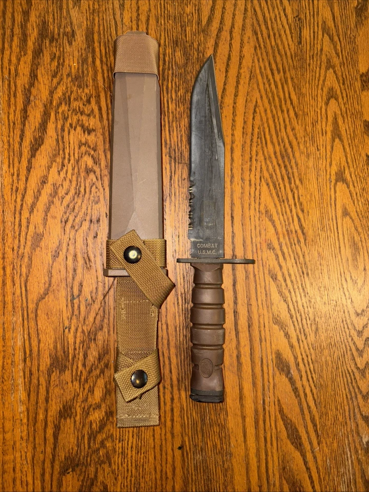 Cuchillo de Combate US Military Issue OKC-3S Genuino USMC Vaina Ontario Cuchillo PC70B Foto 1 de 4