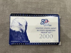 2000 United States Mint 50 State Quarters Clad Proof Set With Box & COA - Picture 1 of 4