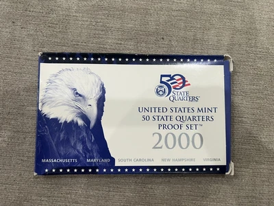 2000 United States Mint 50 State Quarters Clad Proof Set With Box & COA - Image 1 of 4