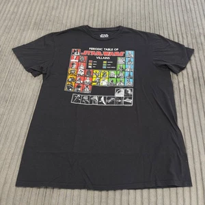 Star Wars T-Shirt Mens L Black Periodic Table of Villains Graphic Set Fi Movie - Picture 1 of 8