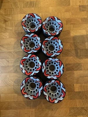 Juego de 8 ruedas de patín Riedell Sonar Cayman cuatro velocidades 62x43MM 95A negras Foto 1 de 3