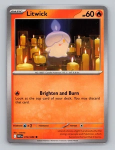 Litwick 016/086 Common White Flare WHT EN Pokemon Scarlet & Violet TCG - Picture 1 of 2
