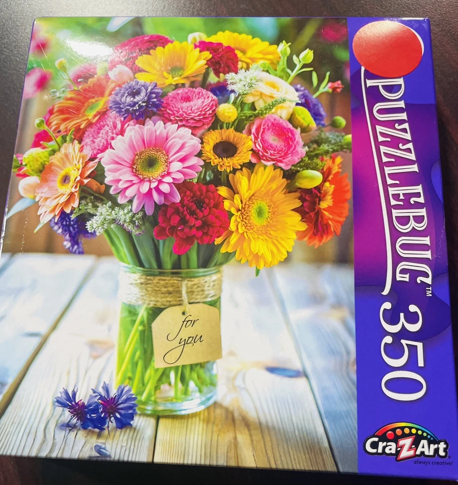 PUZZLEBUG Deluxe 350 Piece Puzzle "FLOWERS" - Image 1 of 1