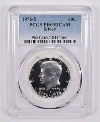 PR69 DCAM 1976-S Silver Kennedy Half Dollar PCGS Blue Label *4184 - Image 1 of 4