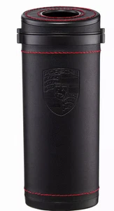Original Porsche Lifestyle "Taschentücher-Box aus Leder", schwarz/rot NEU - Bild 1 von 1
