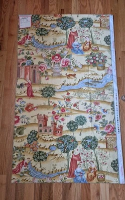 Brunschwig & Fils, C'era Una Volta, Vtgn Handprint, 26" W X  46" L, Color Multi - Image 1 of 4