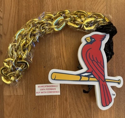 ST. LOUIS CARDINALS “BIRD ON BAT” OVERSIZED CHAIN 7/9/25 SGA NIB - Image 1 of 2