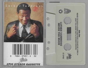 Luther Vandross Never Too Much (Cassette, 1981 CBS) VG-VG+ - Picture 1 of 3