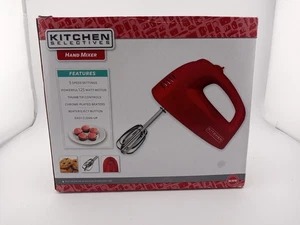 Kitchen Selectives Handmixer Rot Chrom Rührbesen 5 Geschwindigkeiten 125 Watt - Bild 1 von 10