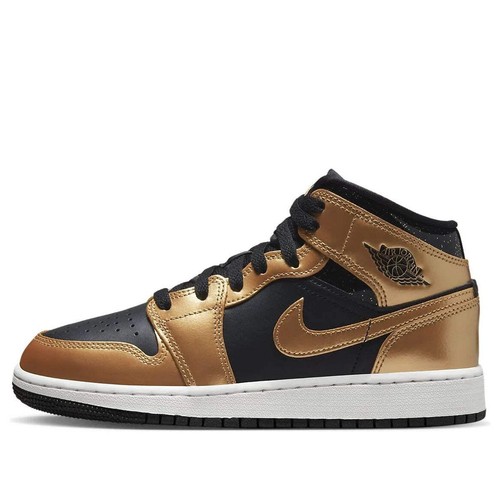 Nike Air Jordan 1 Mid メタリックゴールド　新品未使用 Size 6.5 (GS) - Jordan 1 SE Mid Metallic Gold Black for sale