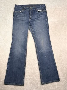 Pantalones de mezclilla Harley Davidson para mujer talla 12 largos azules rectos logotipo de 5 bolsillos - Imagen 1 de 11