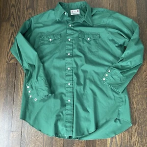 Vintage H Bar C Ranchwear Herren Gr. 16,5 35 Pearl Snap Western Permanent Press Hemd - Bild 1 von 9