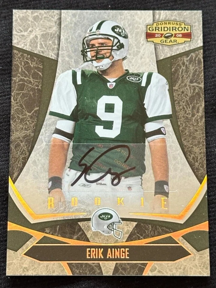 ERIK AINGE 2008 Donruss Gridiron Gear #130 Rookie Card RC AUTO #031/250 - Image 1 of 1