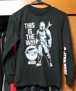 Star Wars The Mandalorian This Is The Way schwarzes Langarm-T-Shirt Jungen Medium YM - Bild 1 von 3