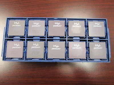 VINTAGE Intel Pentium 166MHZ CERAMIC GOLD CPU A80502166 SY016 ICOMP - Image 1 of 2