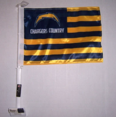 LOS ANGELES CARGADORES PAÍS nación 11X14 COCHE BANDERA ORIGINAL NFL licencia EE. UU. Foto 1 de 4