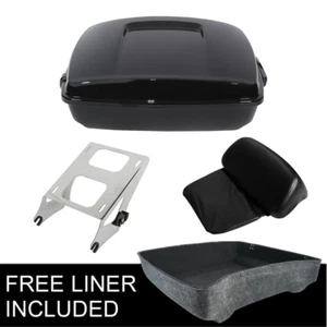 Chopped Backrest Pad Mount Rack Fit For Harley  Street Glide 2014-2023 - Picture 1 of 11