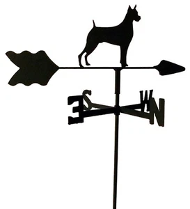 BOXER GARDEN STYLE WEATHERVANE WROUGHT IRON LOOK MADE IN USA TLS1005IN - Picture 1 of 2