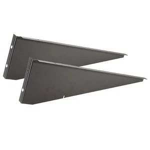 Pair Penn Elcom R1195K Rack Mount Shelf Support Black Powder Coated Steel - Picture 1 of 2