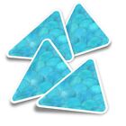 4x Dreieck Aufkleber - blaue Meerjungfrau Waage hübsch #2524
