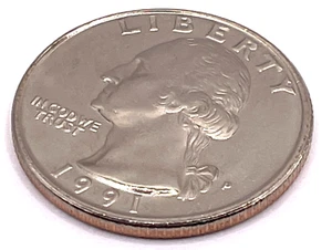 1991 P Washington Quarter - Brilliant unzirkuliert (SKU 122) - Bild 1 von 2
