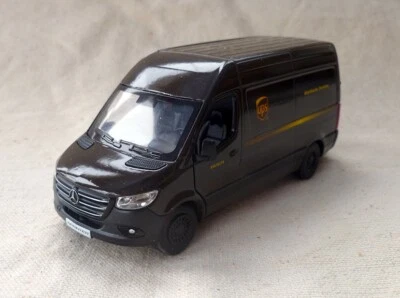 ~ D24-173 ~ diecast brown UPS Delivery Truck ~ Mercedes Benz SPRINTER 1:48 scale - Image 1 of 4