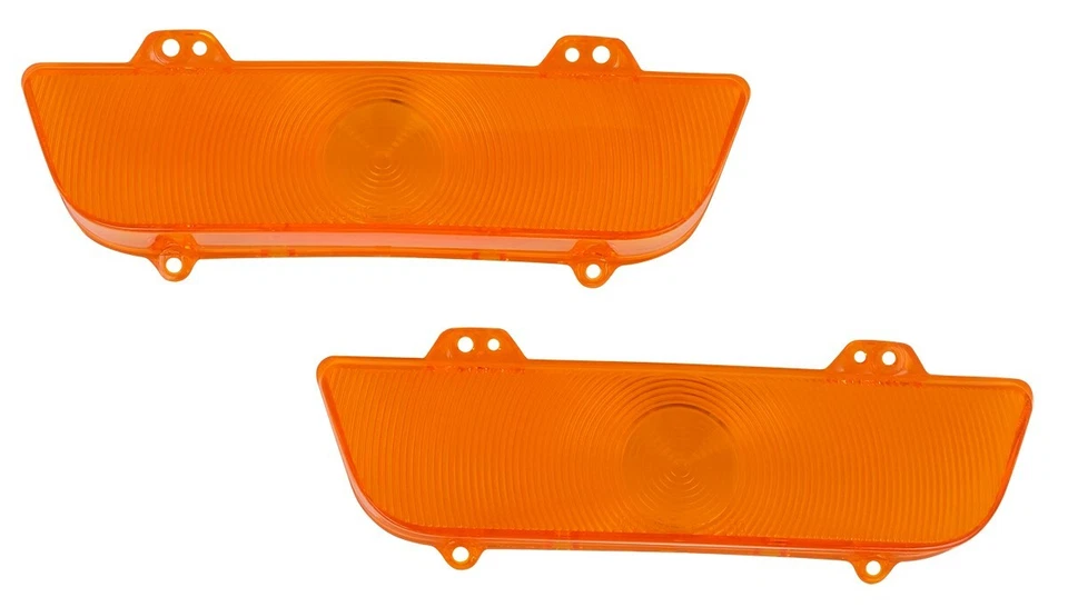 1960 CHEVROLET FULL SIZE PASS CAR BELAIR IMPALA BISCAYNE AMBER PARK LIGHT LENSES - Image 1 of 1