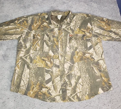 Woolrich Camo Shirt Mens 2XL Long Sleeve Vented Realtree Hardwoods Hunting - Image 1 of 4