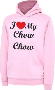 I Love My Chow Chow Dog Kids Childrens Hoody Hoodie Hooded Sweatshirt - Picture 1 of 2