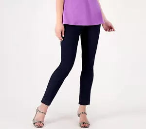 Isaac Mizrahi 6 Petite Denim Índigo Oscuro 24/7 Pull On Elástico Tobillo Jeans - Imagen 1 de 4