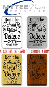 Markus 5:36 Bibelvers Zitat Andenken Karte für Geldbörse/Geldbörse Metall Geschenk gesegnet - Bild 1 von 5