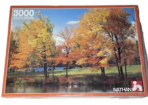 RARE NEW Nathan Autumn Colours Colors 3000 Piece Jigsaw Puzzle Orange Fall Leave - Picture 1 of 9
