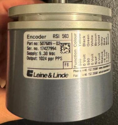 Кодировщик Leine & Linde 507689-02 RSI 593 9...30 В постоянного тока 1024 ppr PPS - Изображение 1 из 4