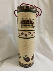 Caja decorativa de botellas de vino cilindro de tubo soporte portador de regalo - Imagen 1 de 7