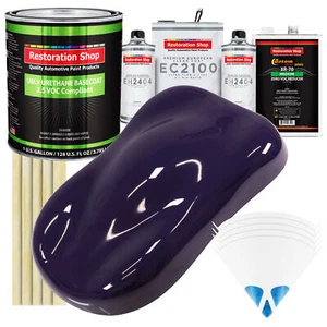 Majestic Purple LOW VOC Urethane Basecoat Paint Gallon Kit & European Clear Coat - Picture 1 of 2