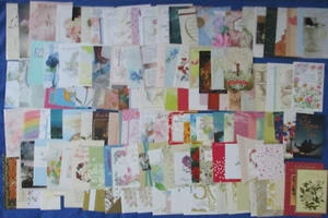 #20 Großes Lot - 130+ Jubiläum gebrauchte Grußkarten/Hüllen Basteln Ephemera Zum Selbermachen - Bild 1 von 24